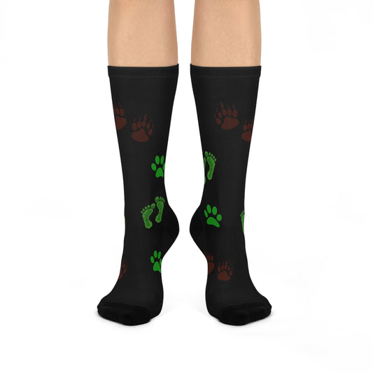 Animal footprint socks