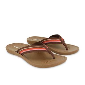 Indigo Brown Orange Stripe Women’s Flip Flop Sandals